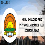 NEHU Shillong PhD Physics Entrance Test Schedule Out